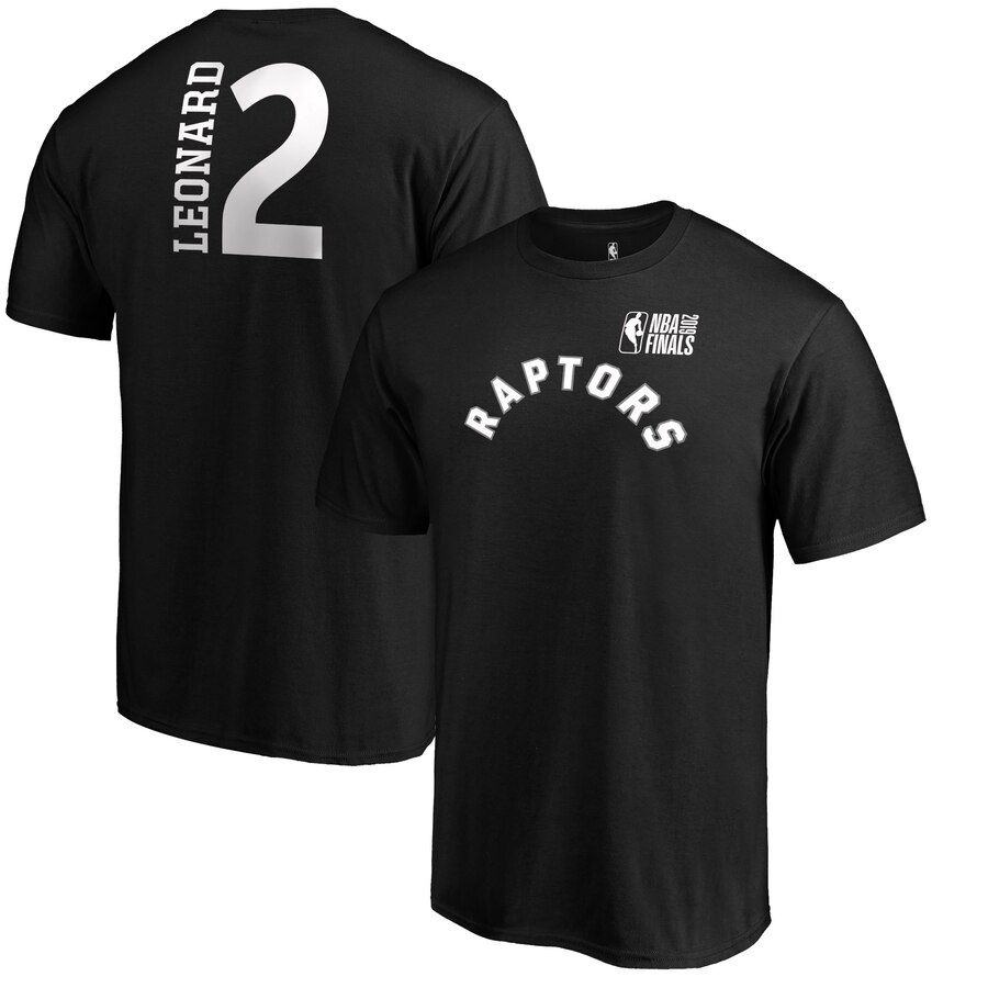 2019 Men Toronto Raptors #2 Leonard black NBA Nike T shirt->nba t-shirts->Sports Accessory